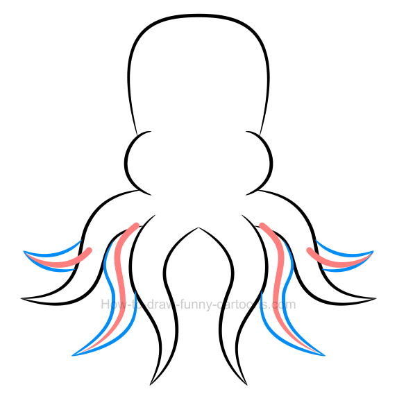 How to draw an octopus clip art