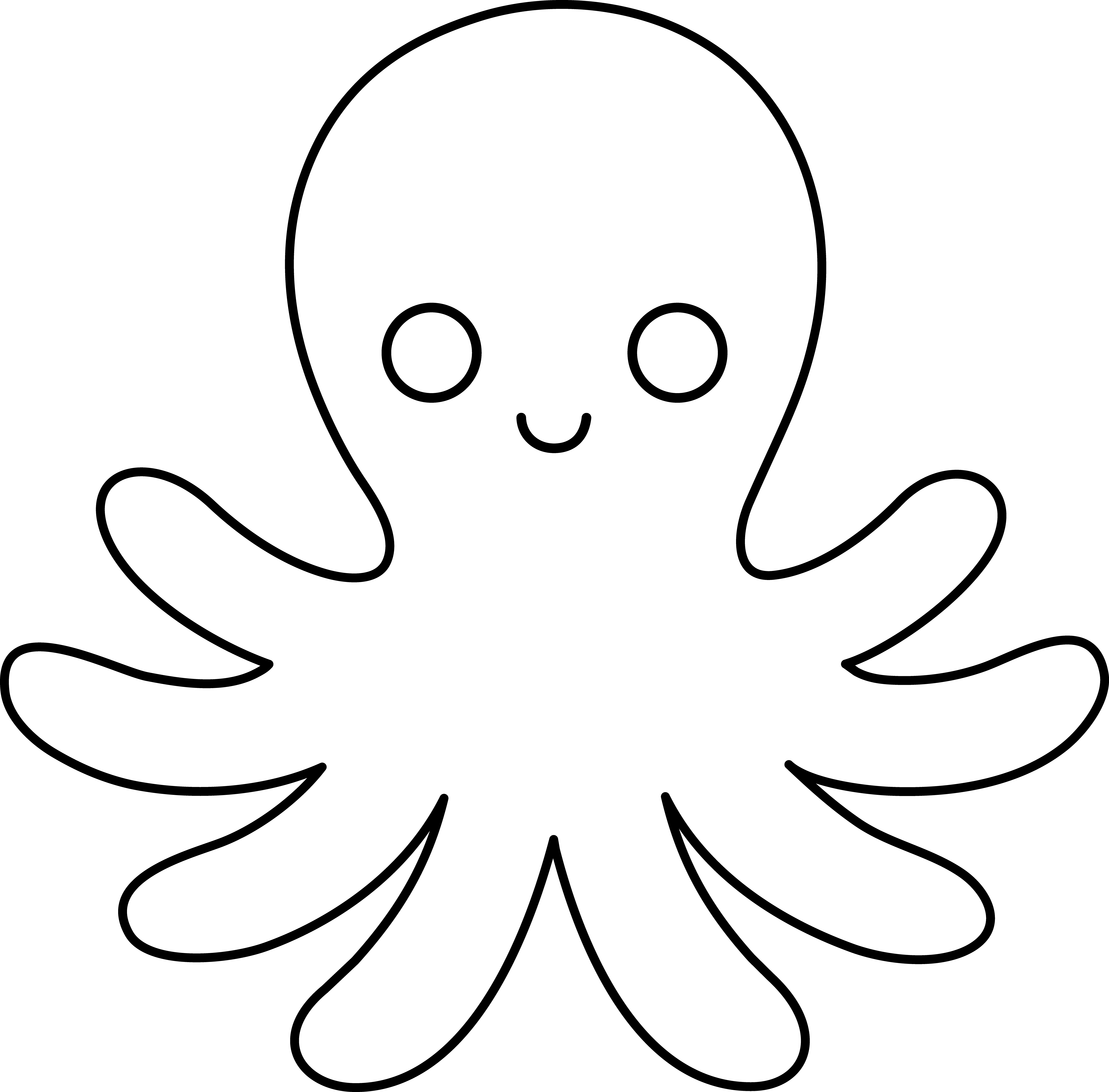 Octopus outline clipartsco.