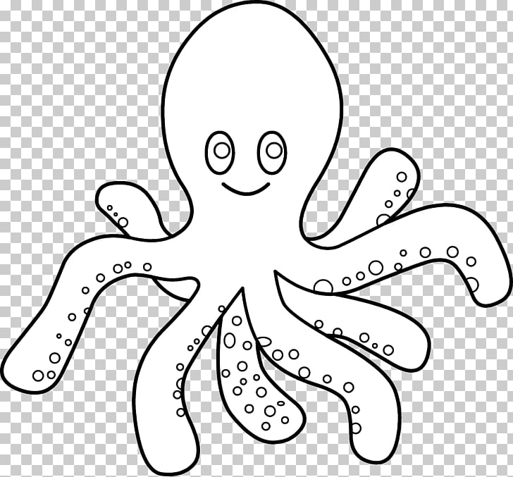 Octopus Black and white , Octopus Outline s PNG clipart