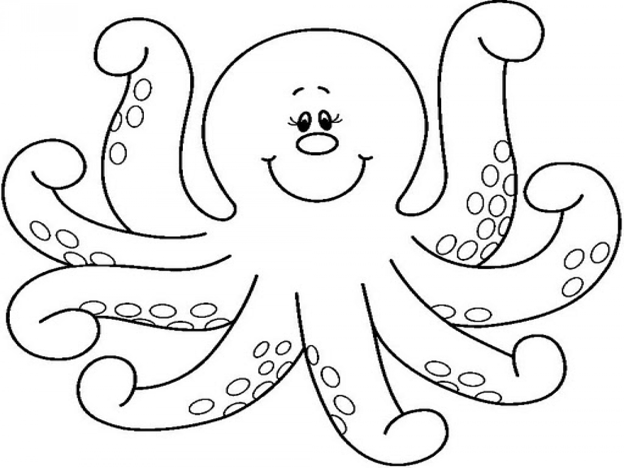 Octopus clip art black and white