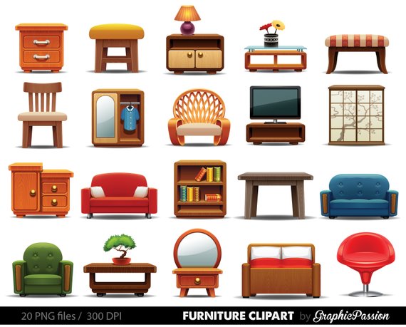 Furniture clipart ,Clipart Furniture, Home decor clipart