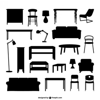 Furniture silhouettes 338338.