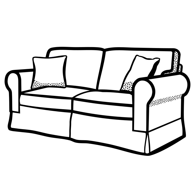clipart of furniture sofa set