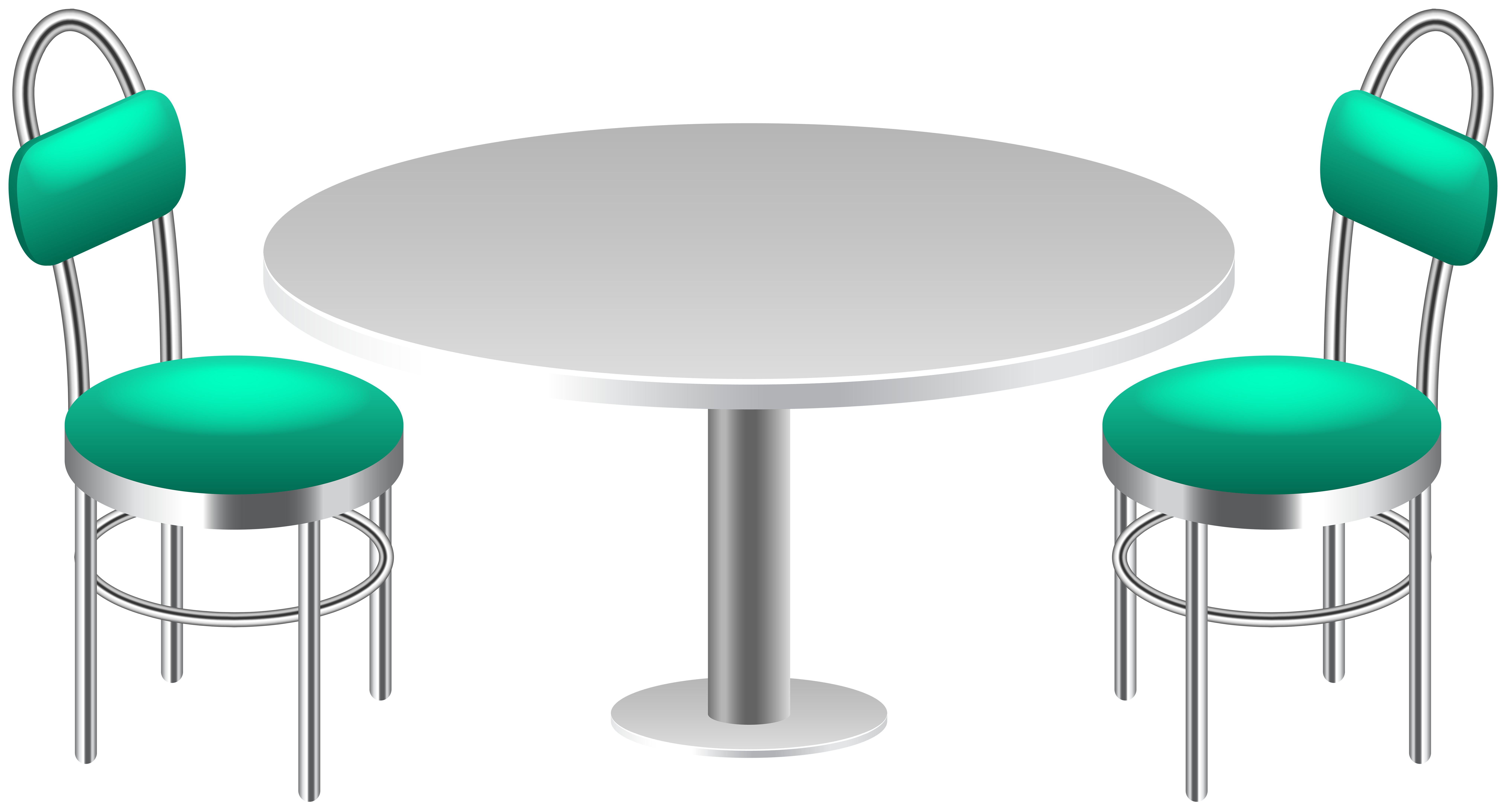 Table with Chairs Transparent PNG Clip Art