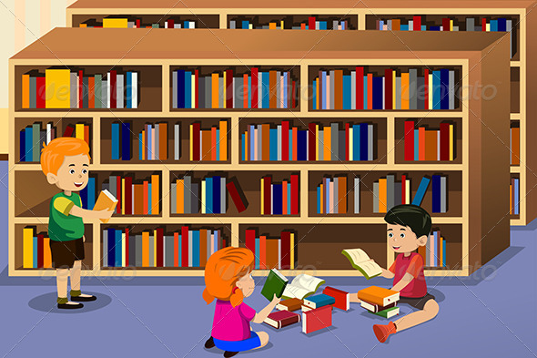 School library clipart
