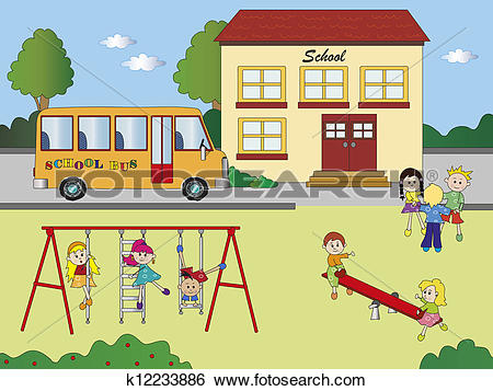 School playground clipart