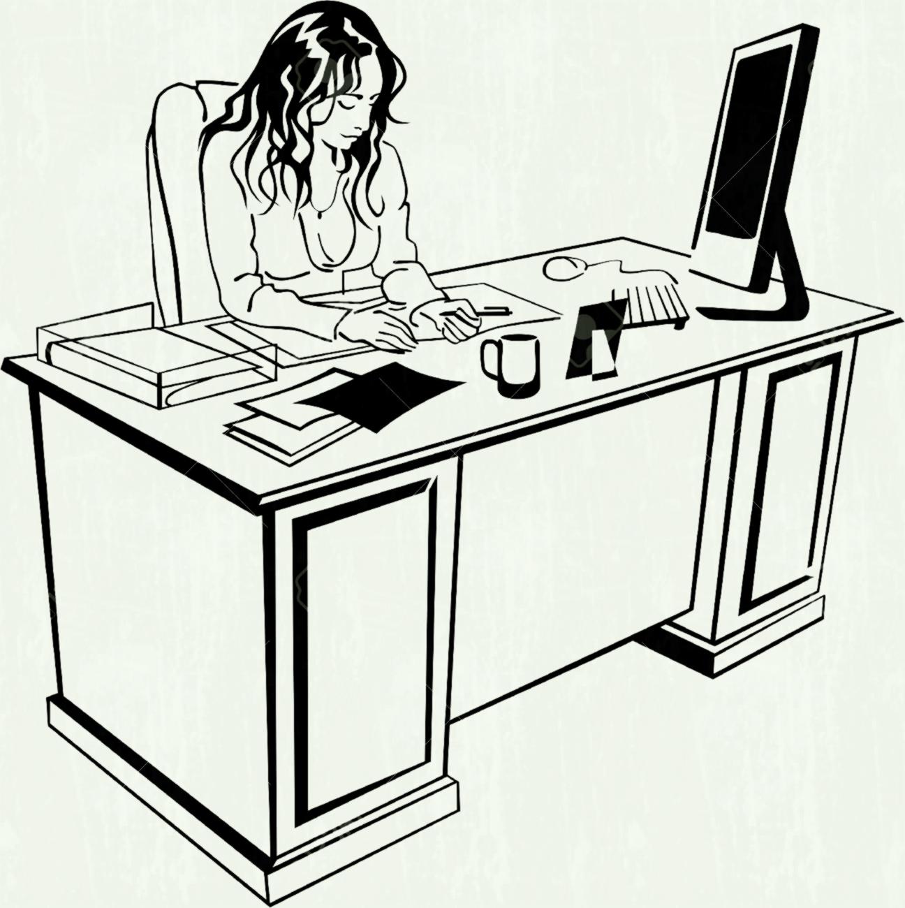 Office clipart black and white