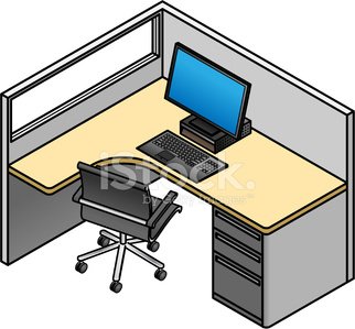Office cubicle clipart.