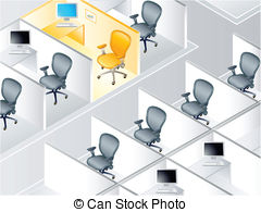 Cubicle Clipart and Stock Illustrations