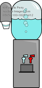 Clip Art Image of a Cartoon Water Cooler