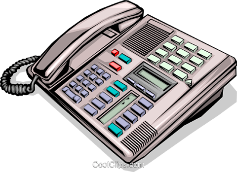 Office telephone Royalty Free Vector Clip Art illustration