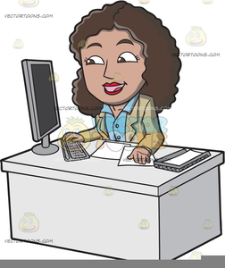 Frustrated Office Worker Clipart