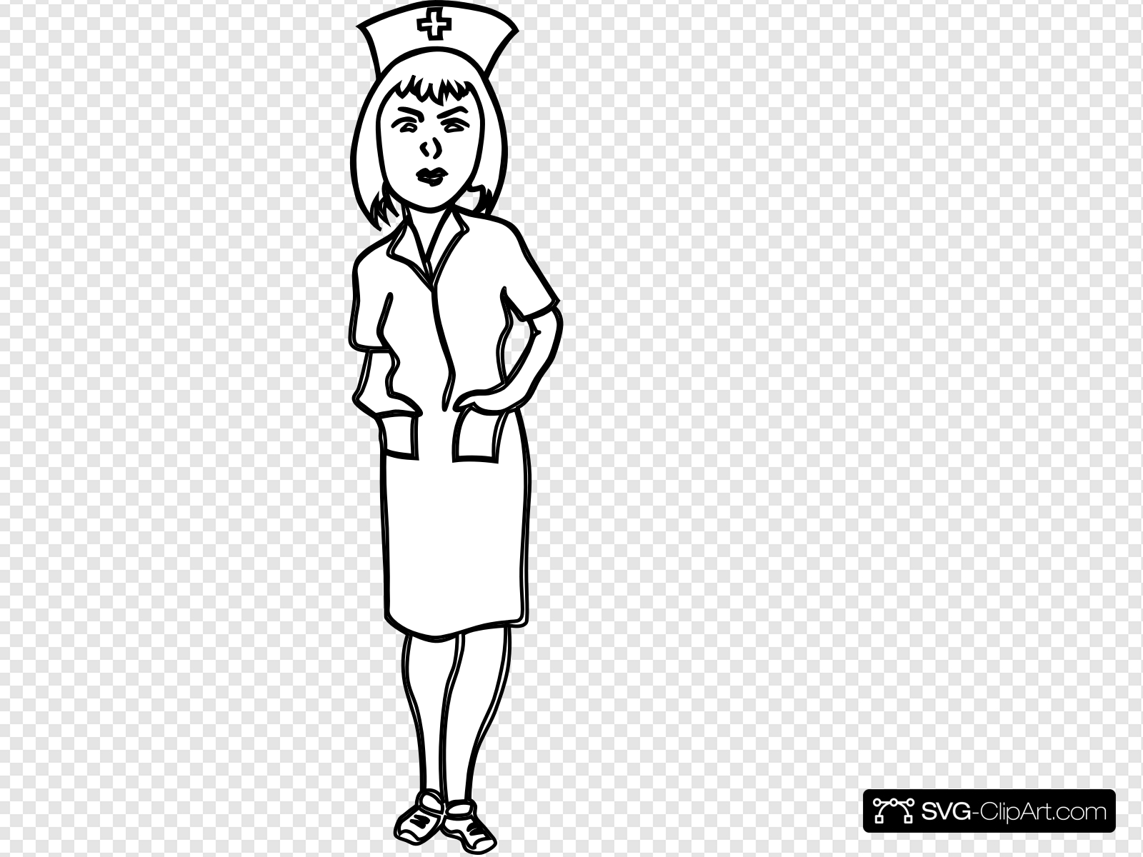 Nurse Outline Clip art, Icon and SVG