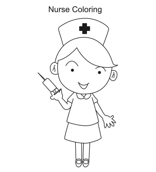 Nurse chasing kid with needle clipart free