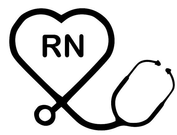 Nurse with stethoscope clipart