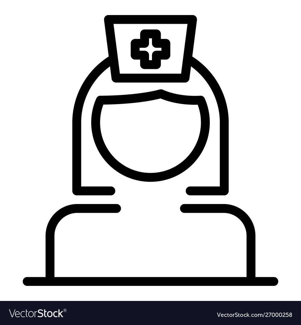 clipart out line pictures nurse stock vector