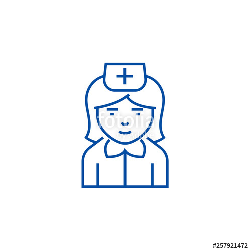 Nurse sign line concept icon