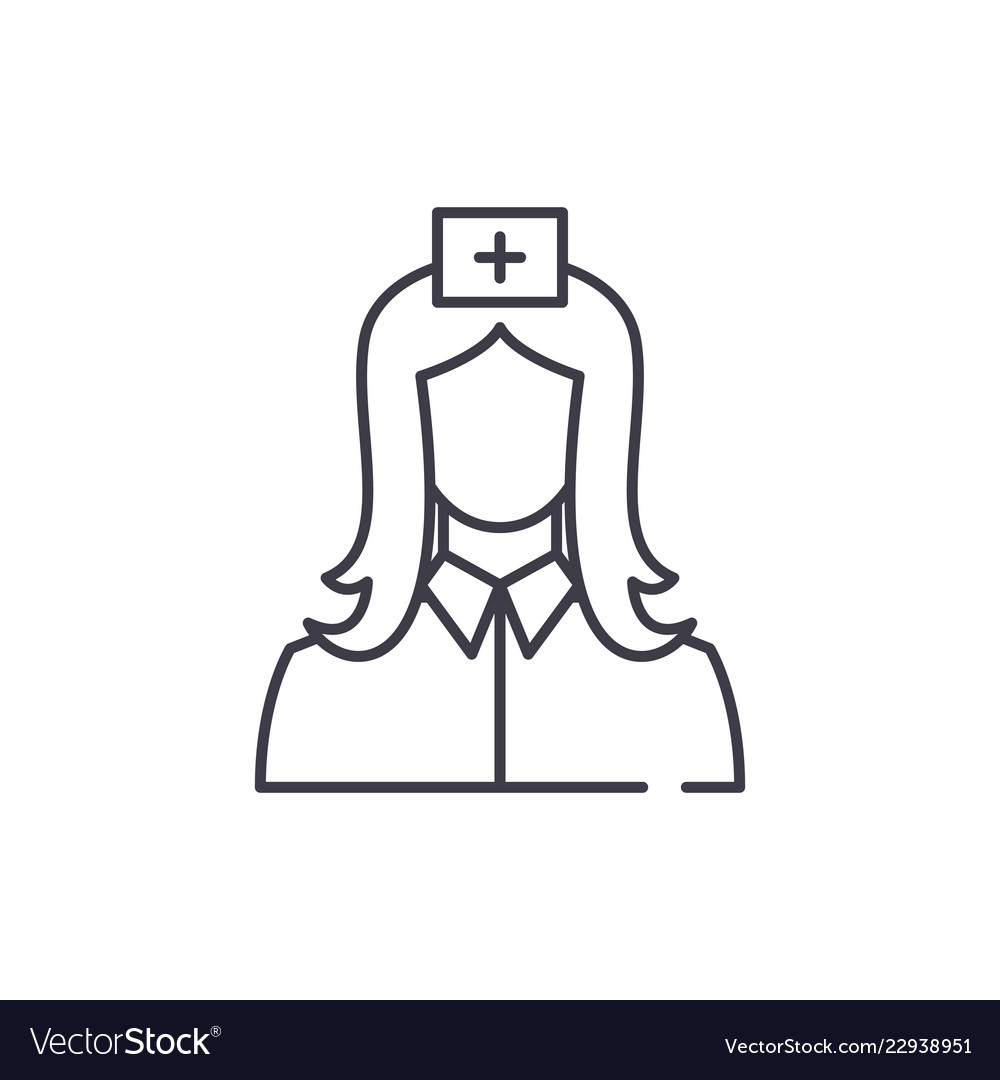 Nurse line icon concept nurse linear