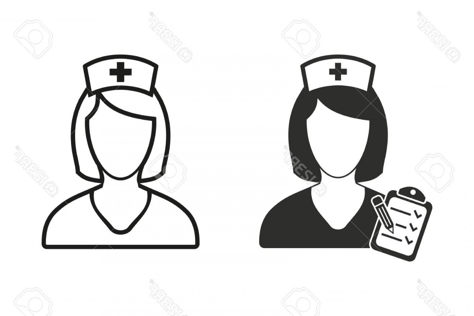 Photostock Vector Nurse Vector Icon Illustration Isolated On