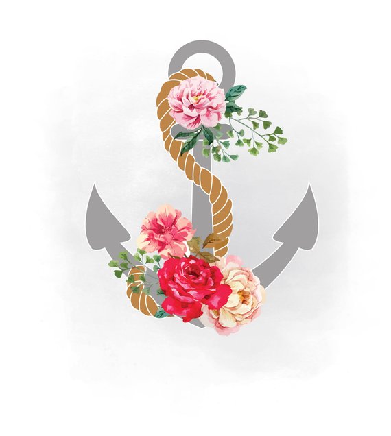 Anchor clipart flower, Anchor flower Transparent FREE for