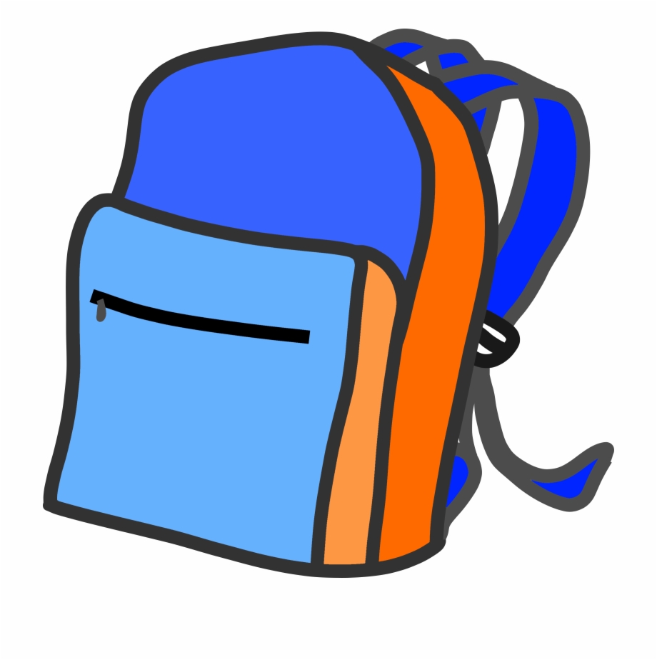 clipart pack blue backpack
