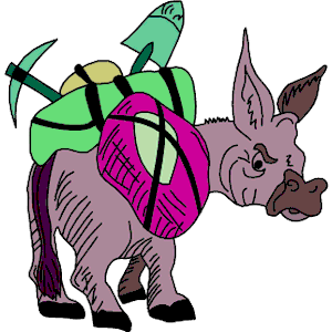 Pack Mule clipart, cliparts of Pack Mule free download