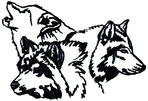 Animals embroidery design.