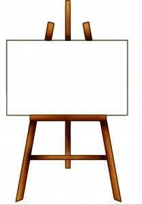 clipart painting easel