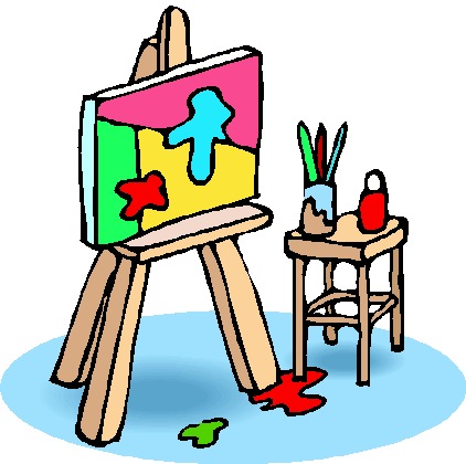 clipart painting easel