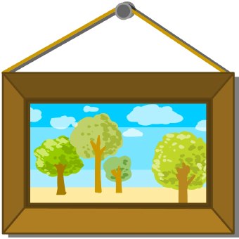 Framed painting clipart.