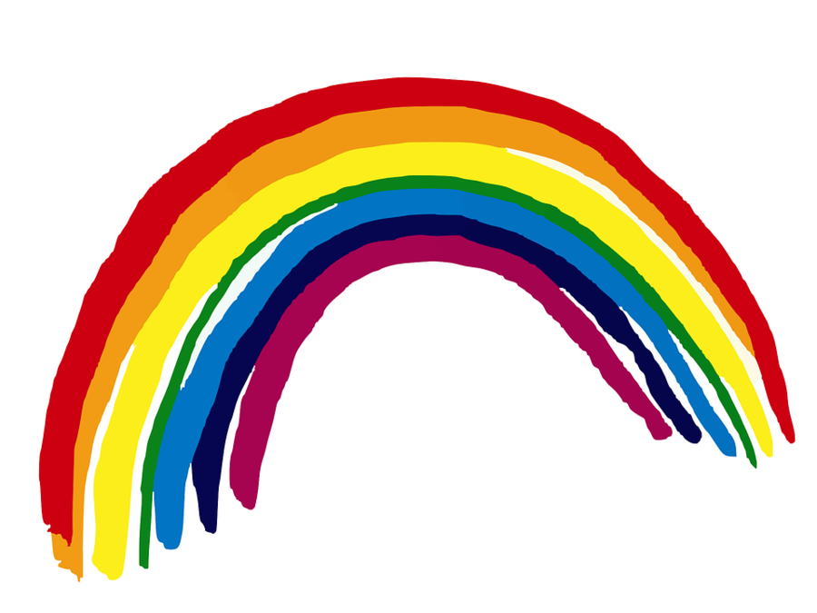 Rainbow drawing clipart.