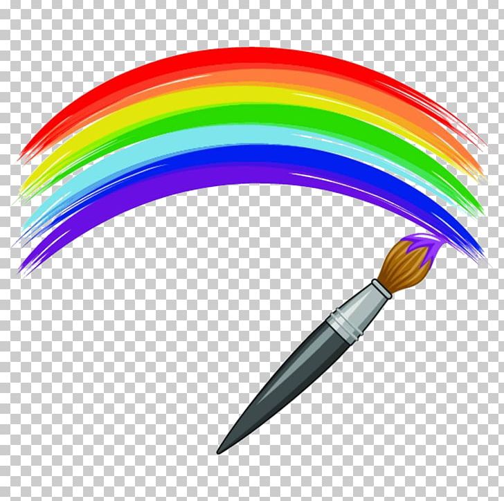 Paintbrush rainbow png.