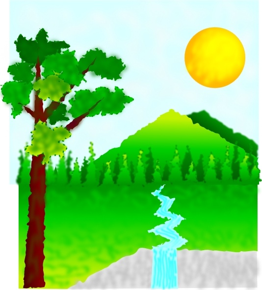 Natural Landscape clip art Free vector in Open office
