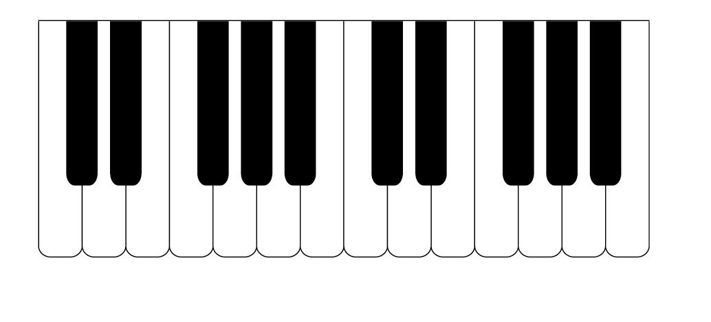 Piano keyboard clipart.