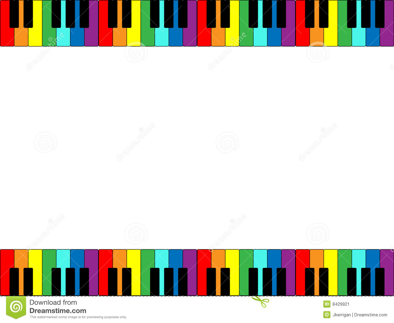 Piano keyboard border.