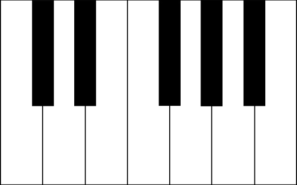 Piano keys clip.