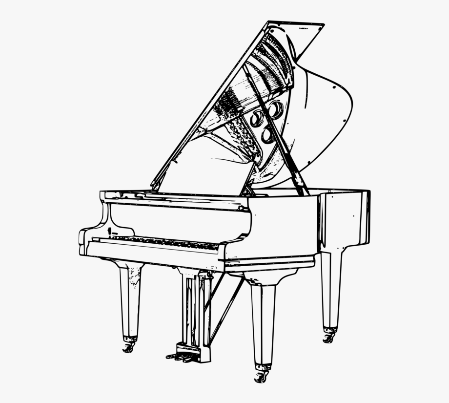 Grand Piano Musical Keyboard Drawing Musical Instruments