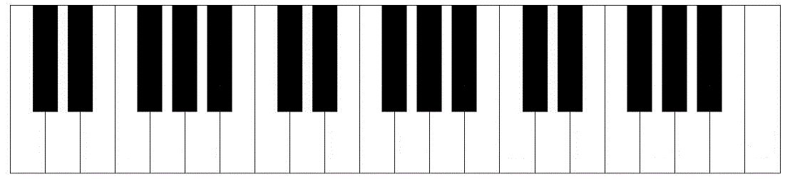 Printable piano keyboard template