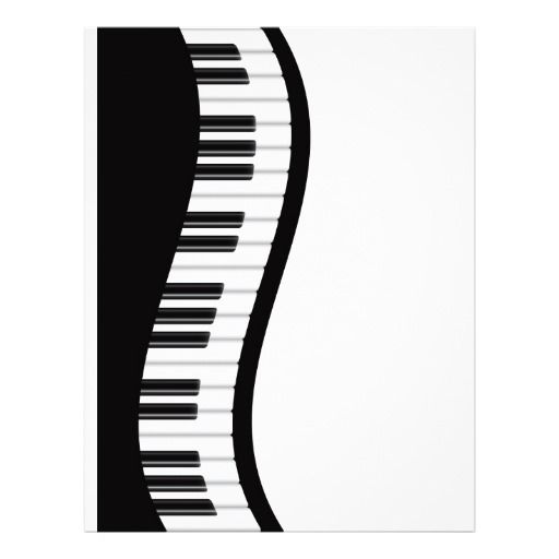 Wavy Piano Keyboard Clipart