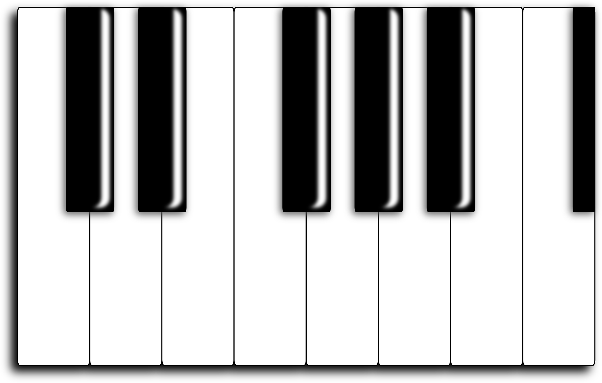 Musical keyboard piano.