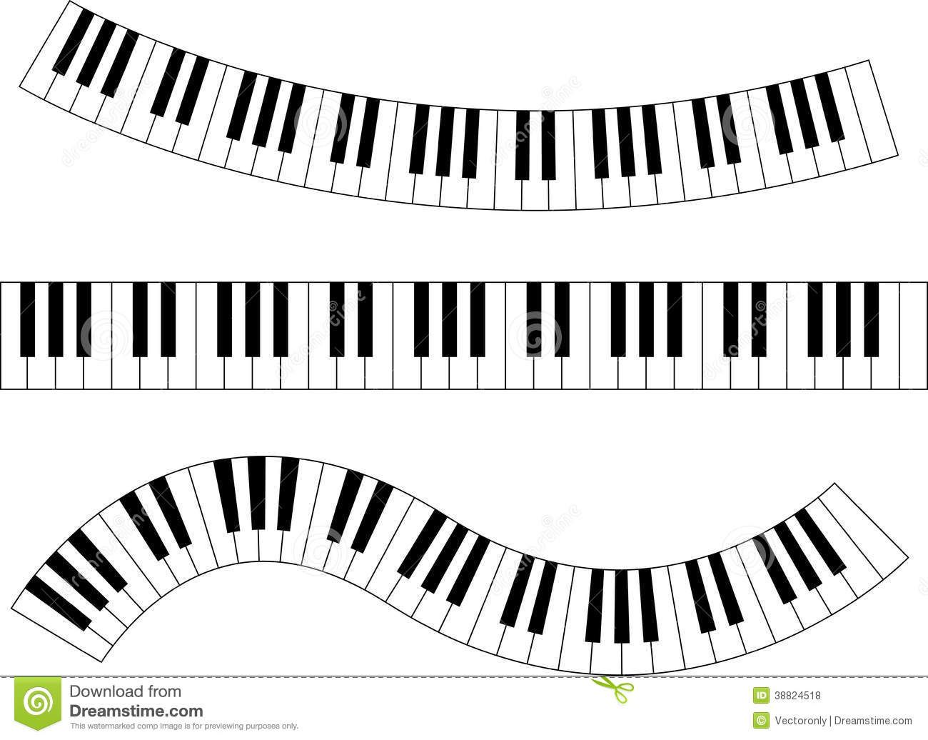 Wavy piano keyboard clipart