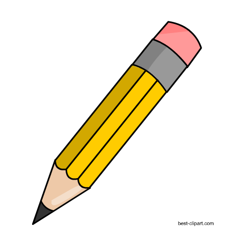 Yellow pencil clipart.