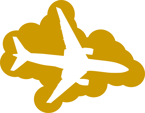 Plane Gold Clip Art at Clker