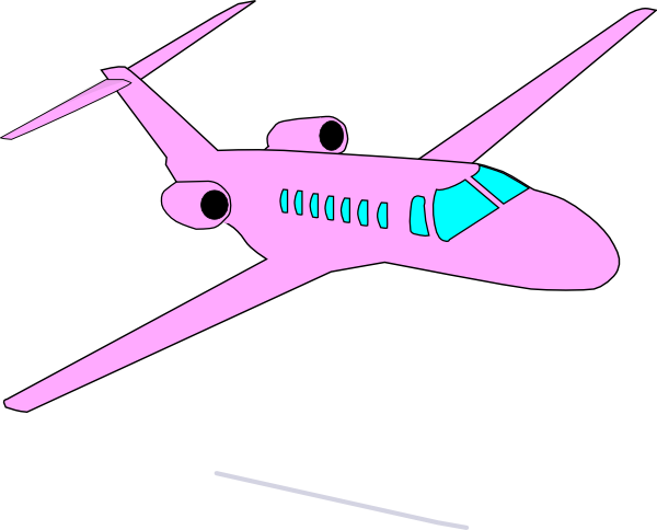 Pink Plane Clip Art at Clker