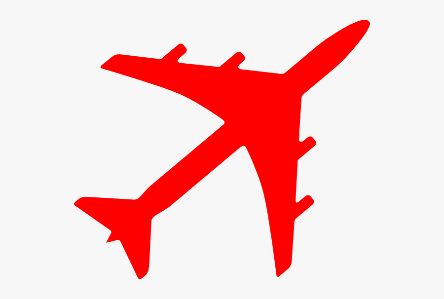 clipart plane red