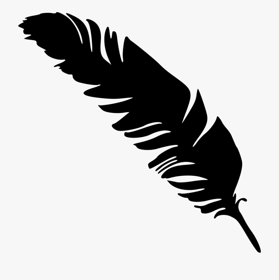 Feather clipart simple.