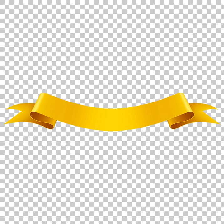 Yellow Banner Ribbon PNG Clip Art Image Free Download