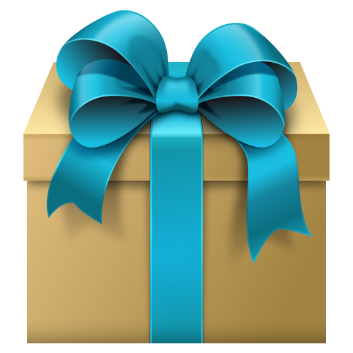 Gift Box with Blue Bow Free Clipart