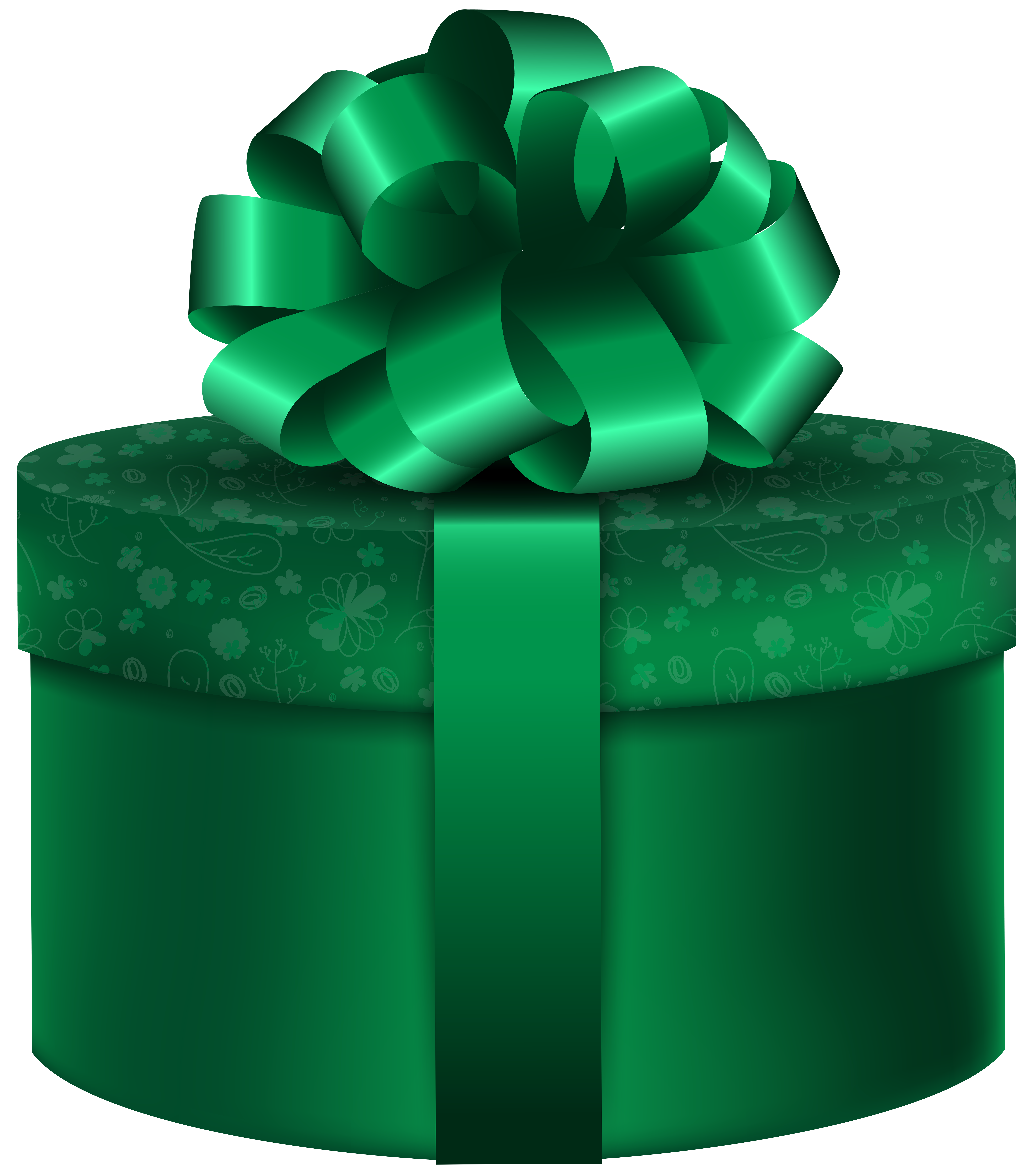 Green round gift.
