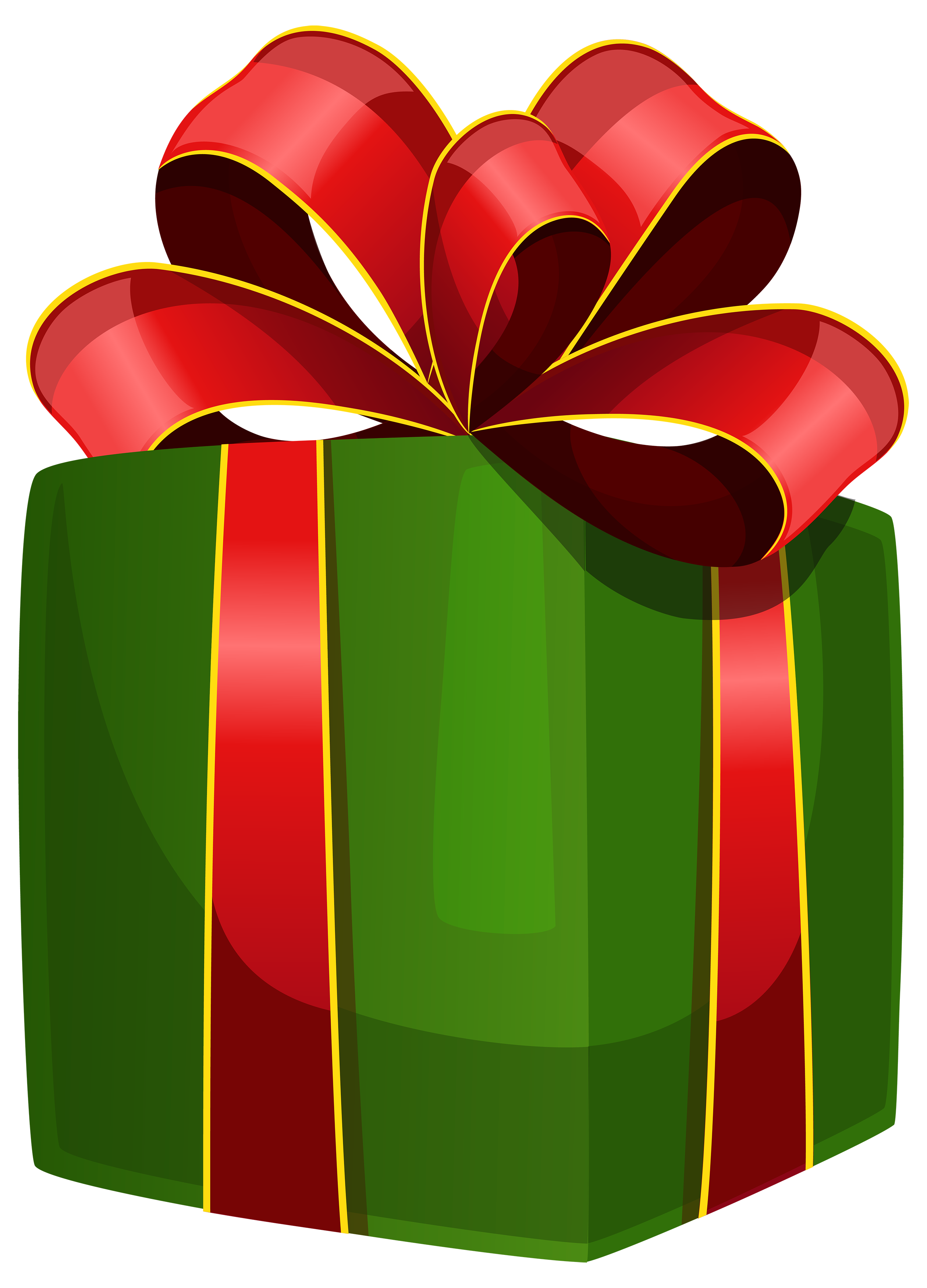 Green Gift Box PNG Clipart